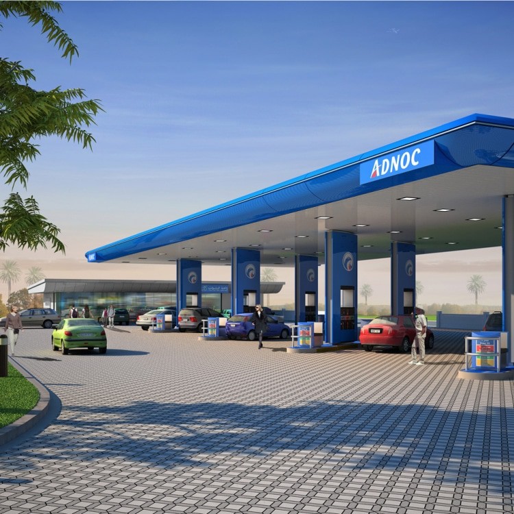 abu dhabi architect adnoc filling station e